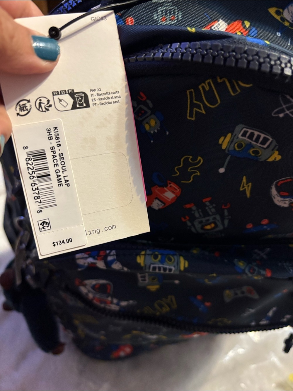 Kipling Seoul game large backpack nwt - Picture 4 of 11